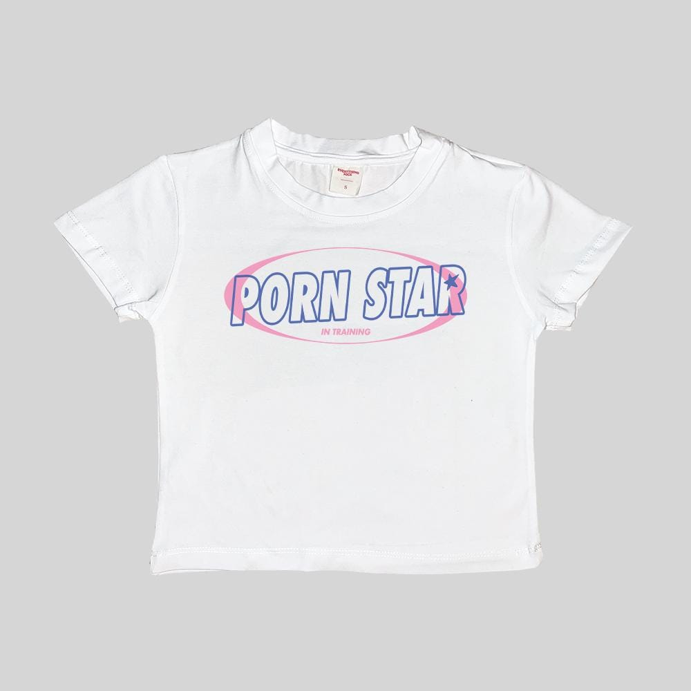 Pornstar In Training Baby Tee Crop Top Shirt