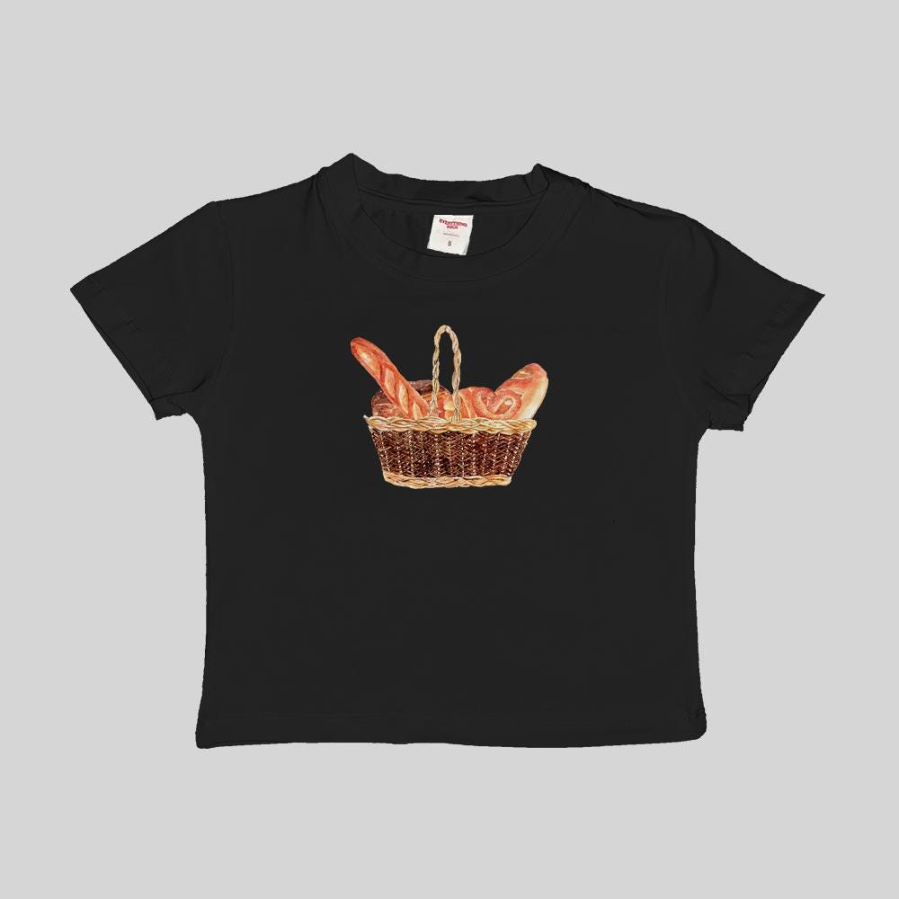 Pan Cesta de picnic Cesto Camiseta sin mangas corta Camisa Gráfico