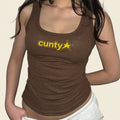 Camiseta de tirantes acanalada "Cunty"