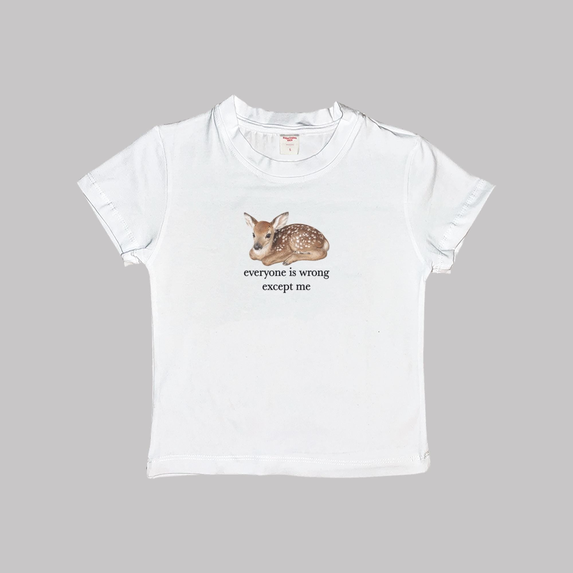 Everyone Is Wrong Except Me Baby Tee Crop Top Shirt