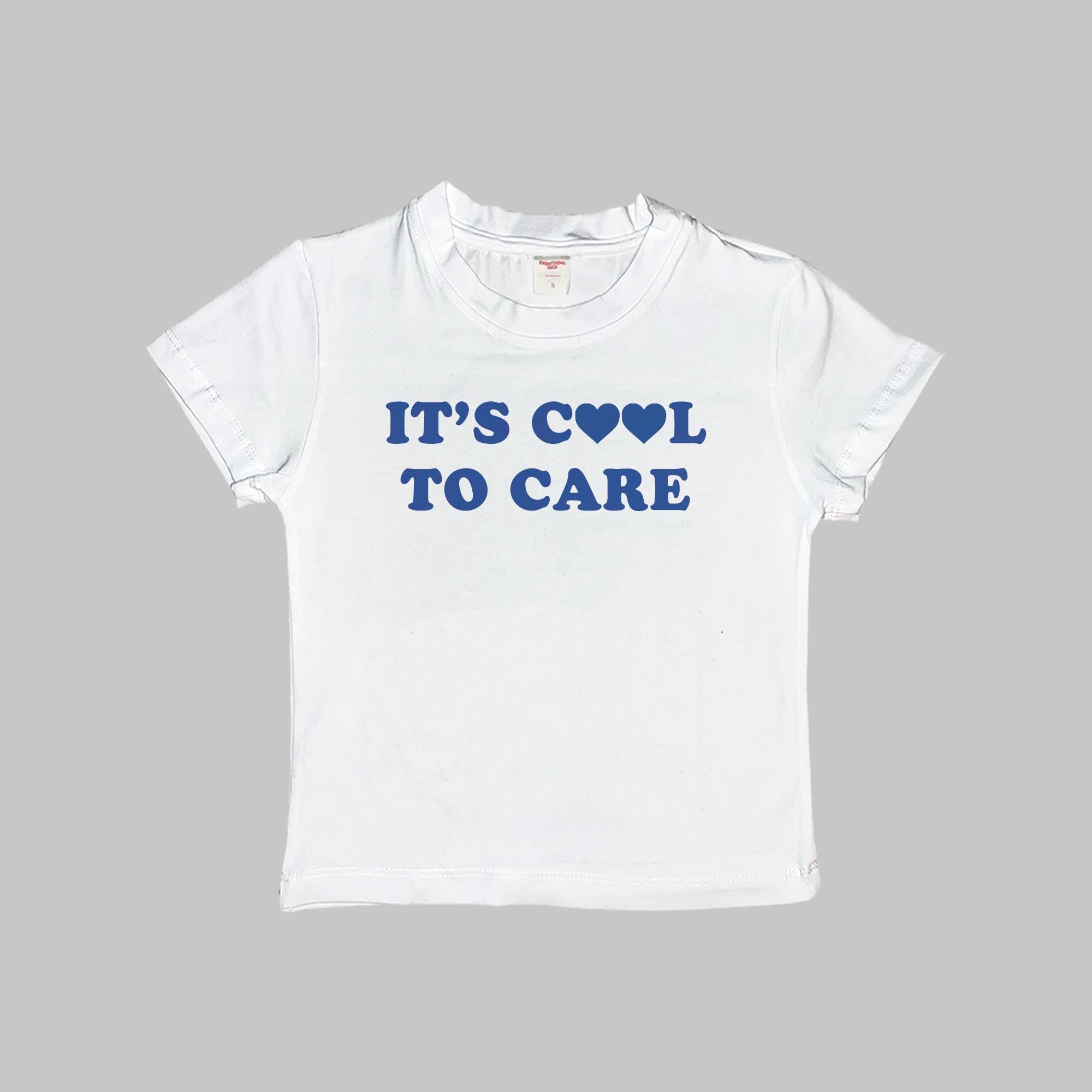 It's Cool To Care Baby Tee Crop Top Shirt