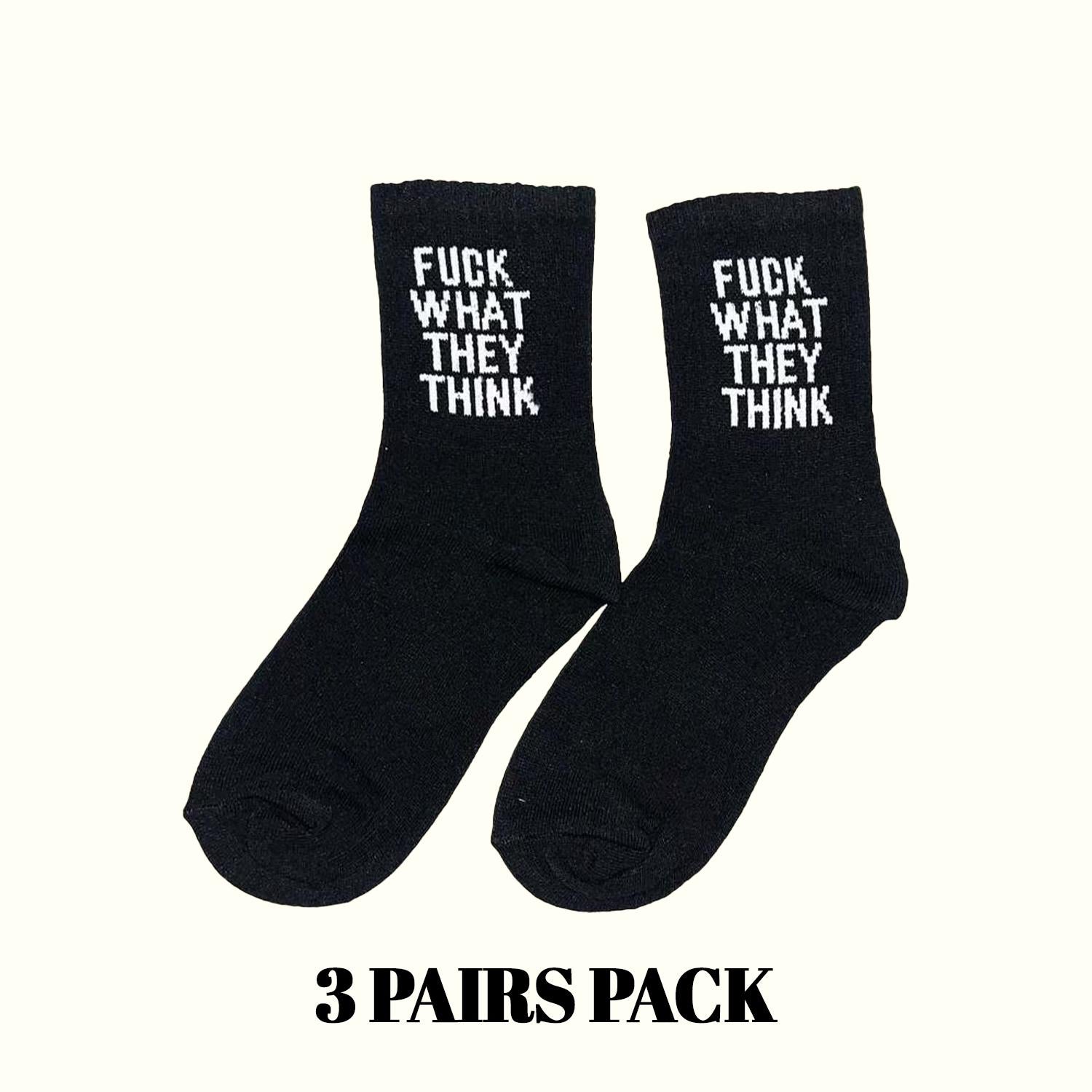 Calcetines "Que se Jodan lo que Piensen" (Paquete de 3 Pares)