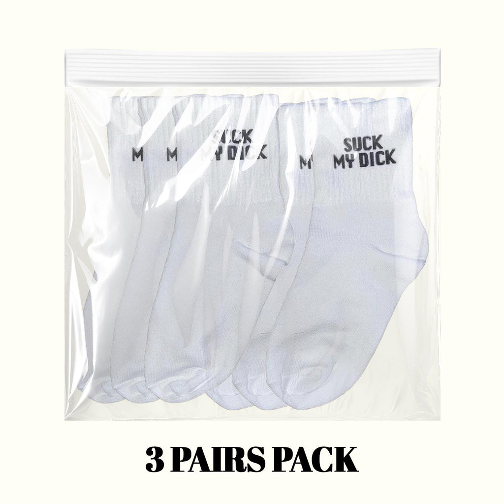 Calcetines Chúpame la p**a (Paquete de 3 pares)