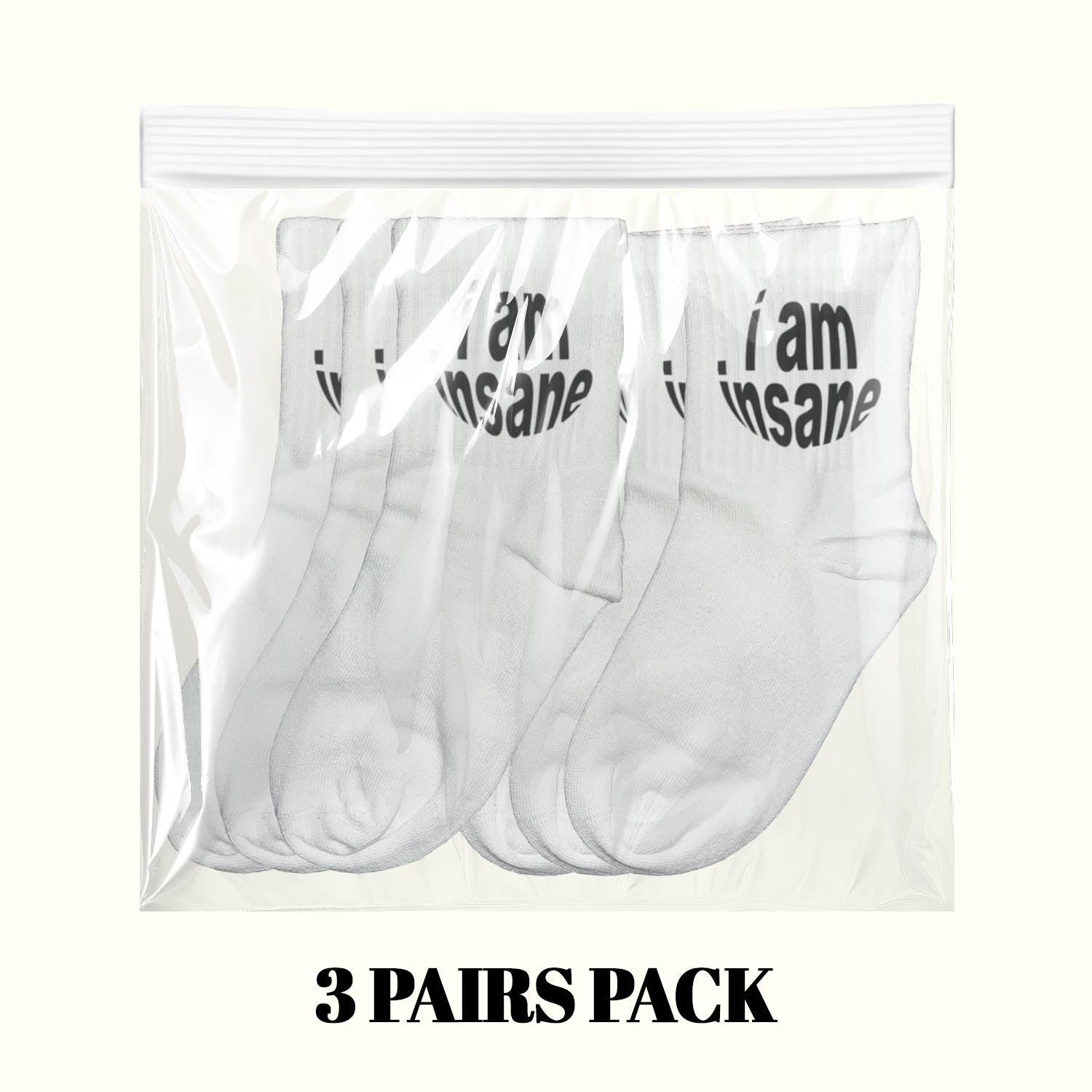 I Am Insane Socks (3 Pairs Pack)