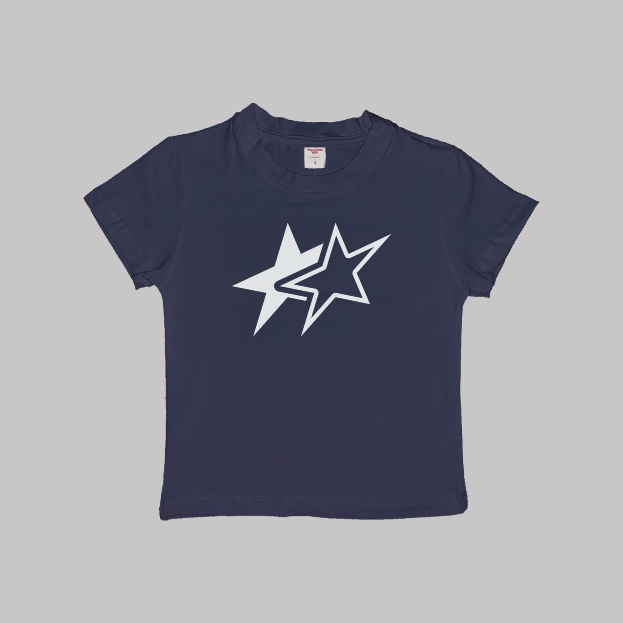 Y2K Stars Baby Tee Crop Top Shirt