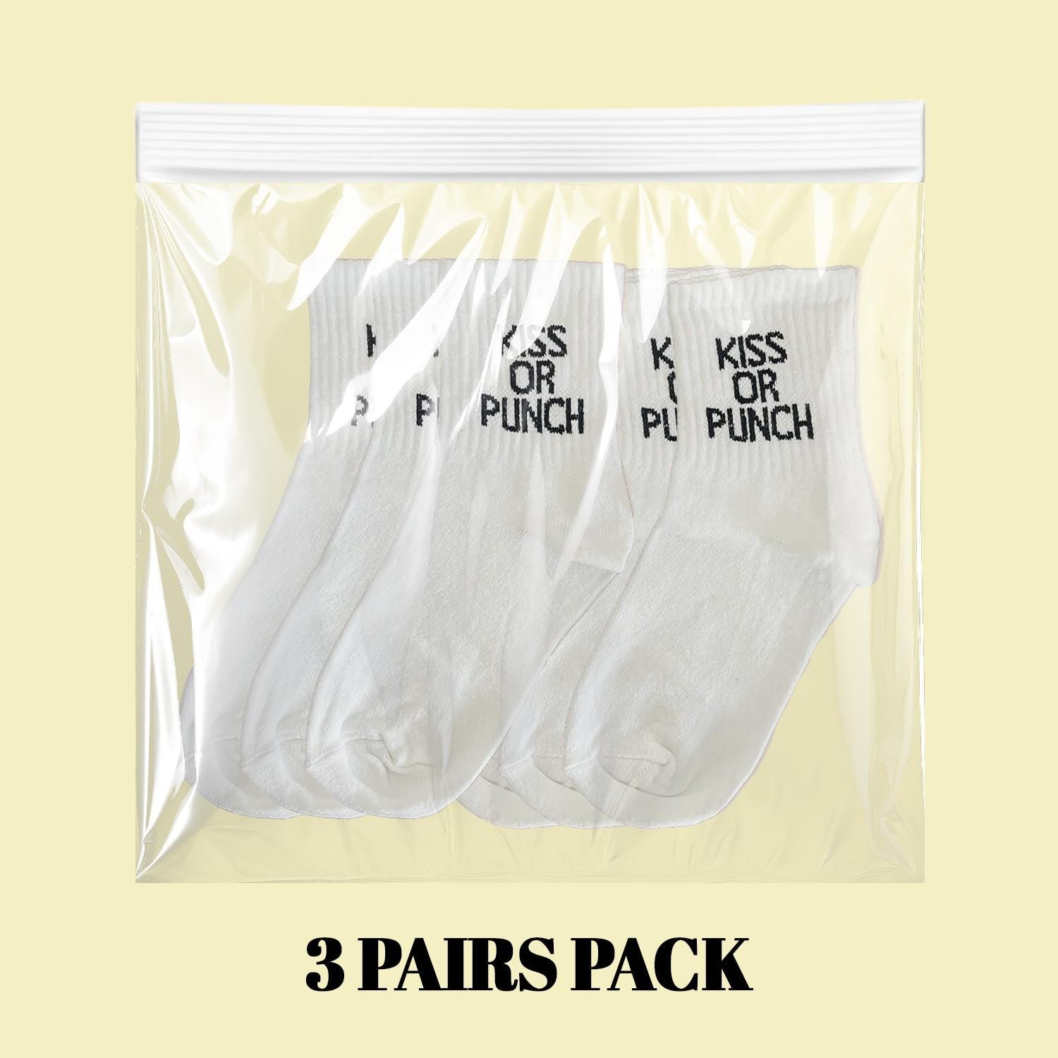 Kiss Or Punch Socks (3 Pairs Pack)