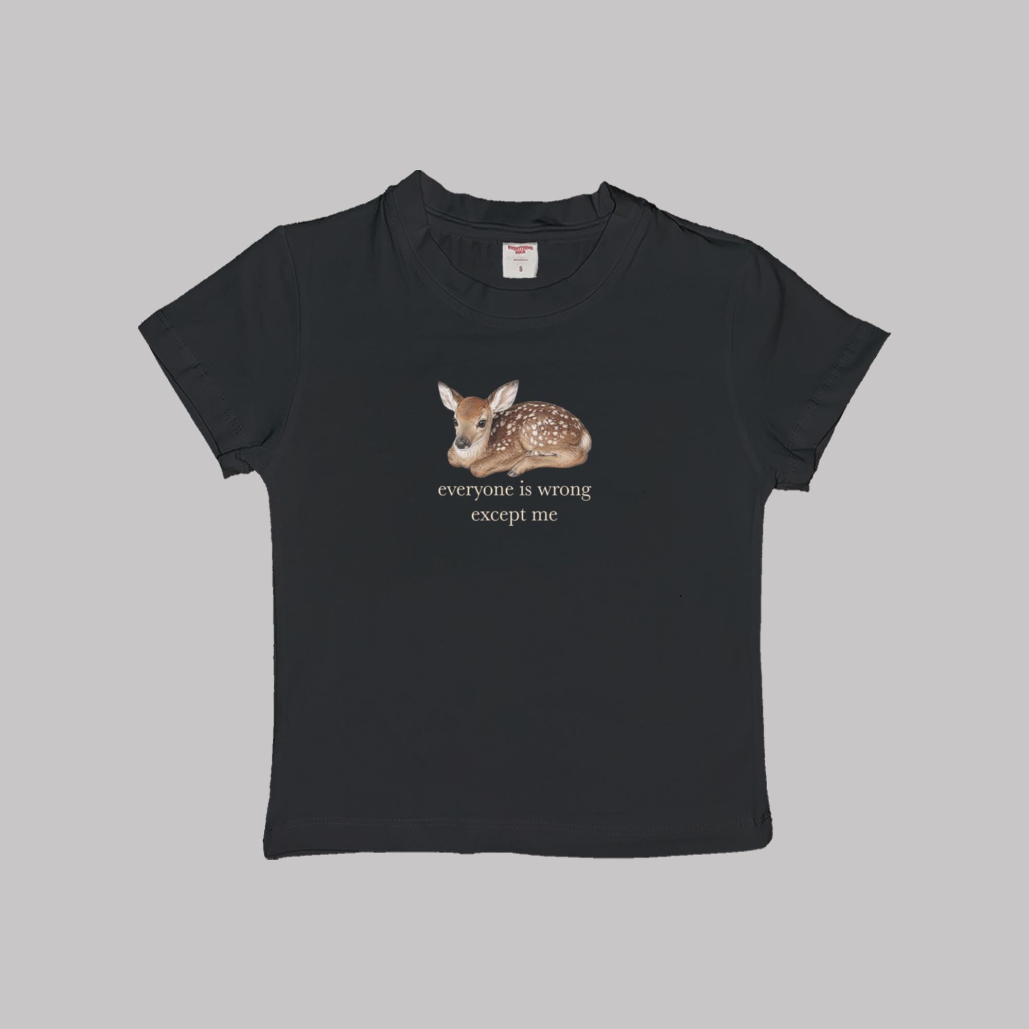 Everyone Is Wrong Except Me Baby Tee Crop Top Shirt