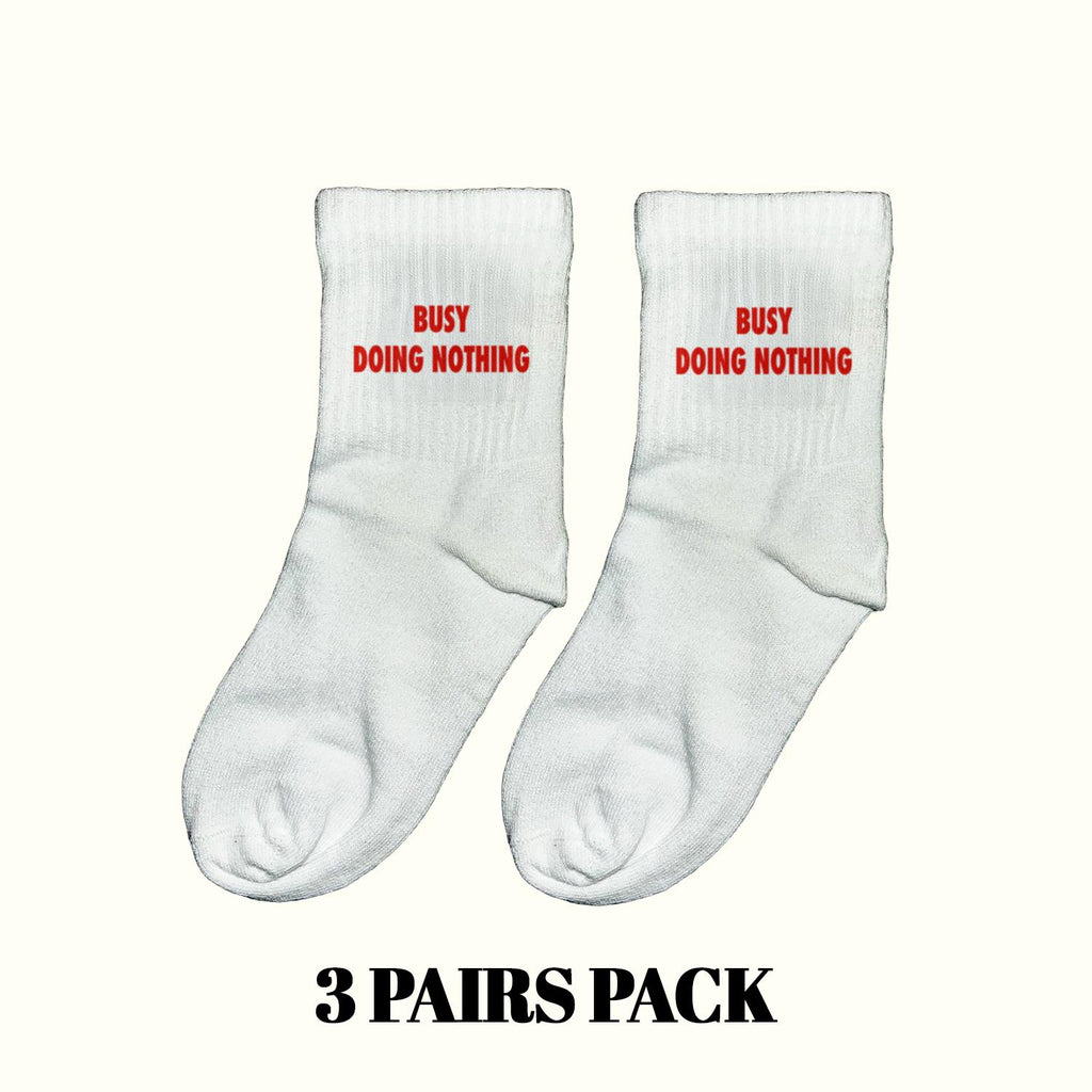 Calcetines Ocupado No Haciendo Nada (Paquete de 3 Pares)