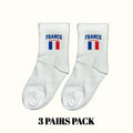 Calcetines con la Bandera de Francia (Paquete de 3 Pares)