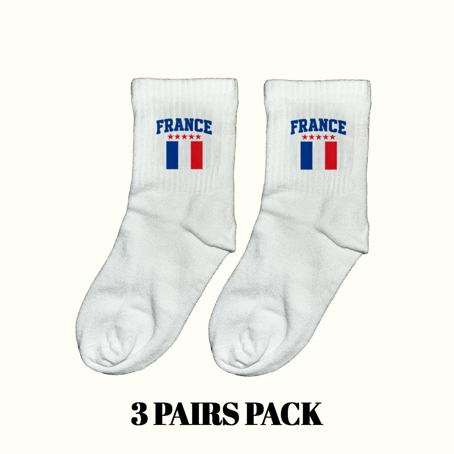 France Flag Socks (3 Pairs Pack)
