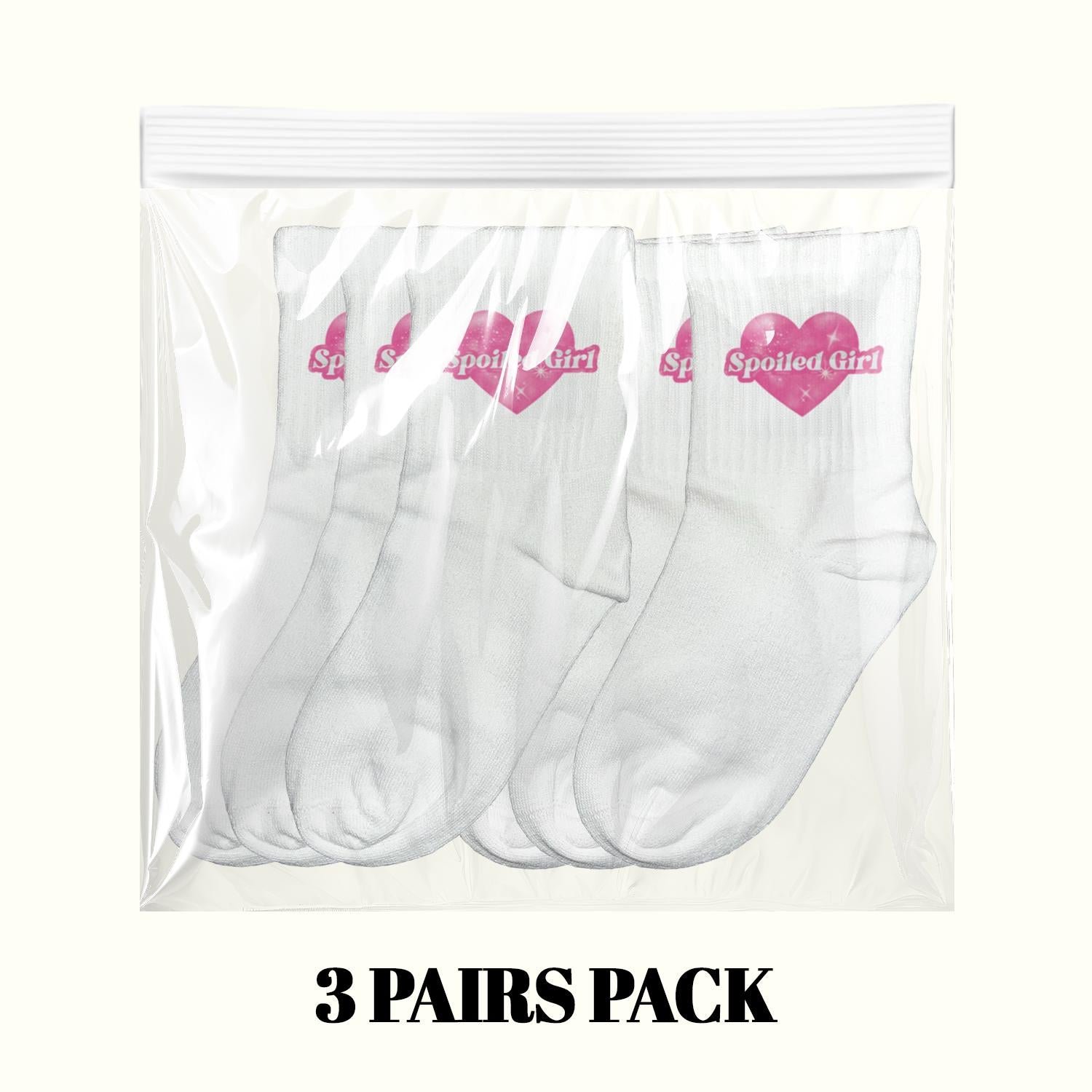 Spoiled Girl Socks (3 Pairs Pack)