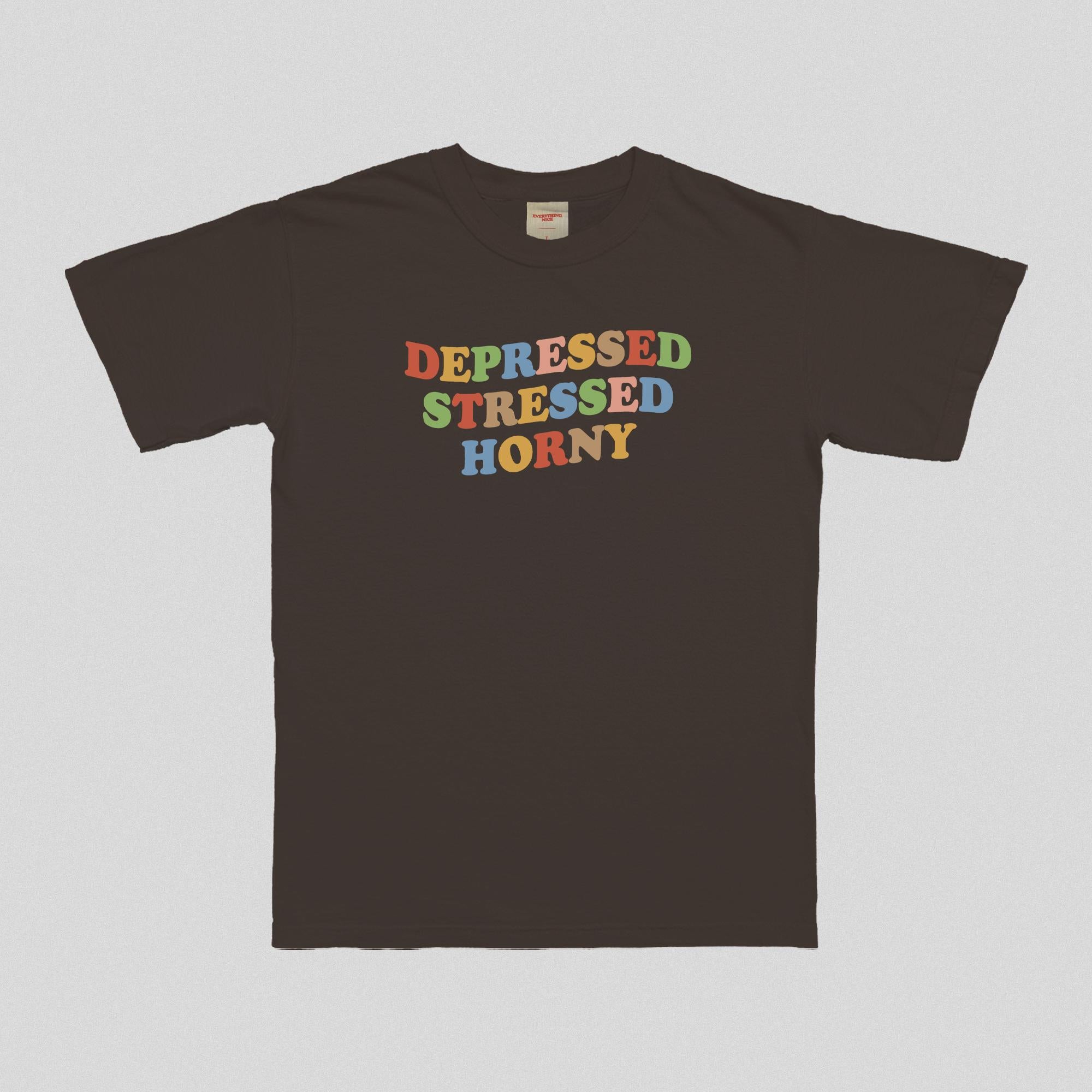 Maglietta "Depresso Stressato Arrapato"