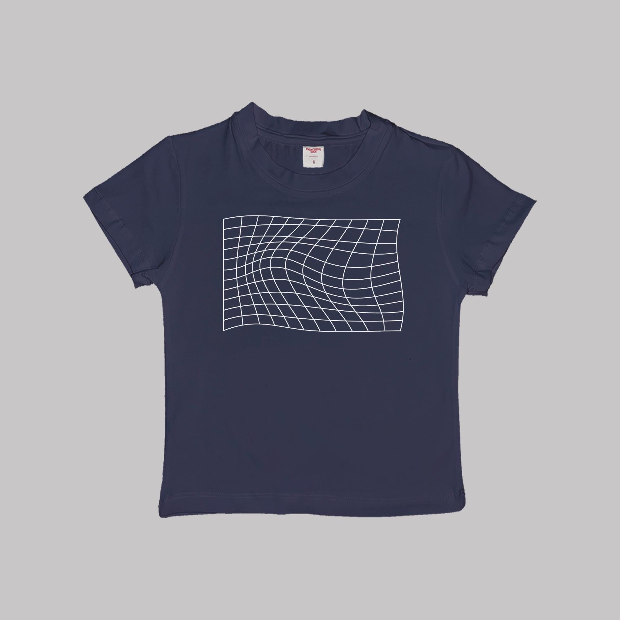 Y2K Wavy Baby Tee Crop Top Shirt