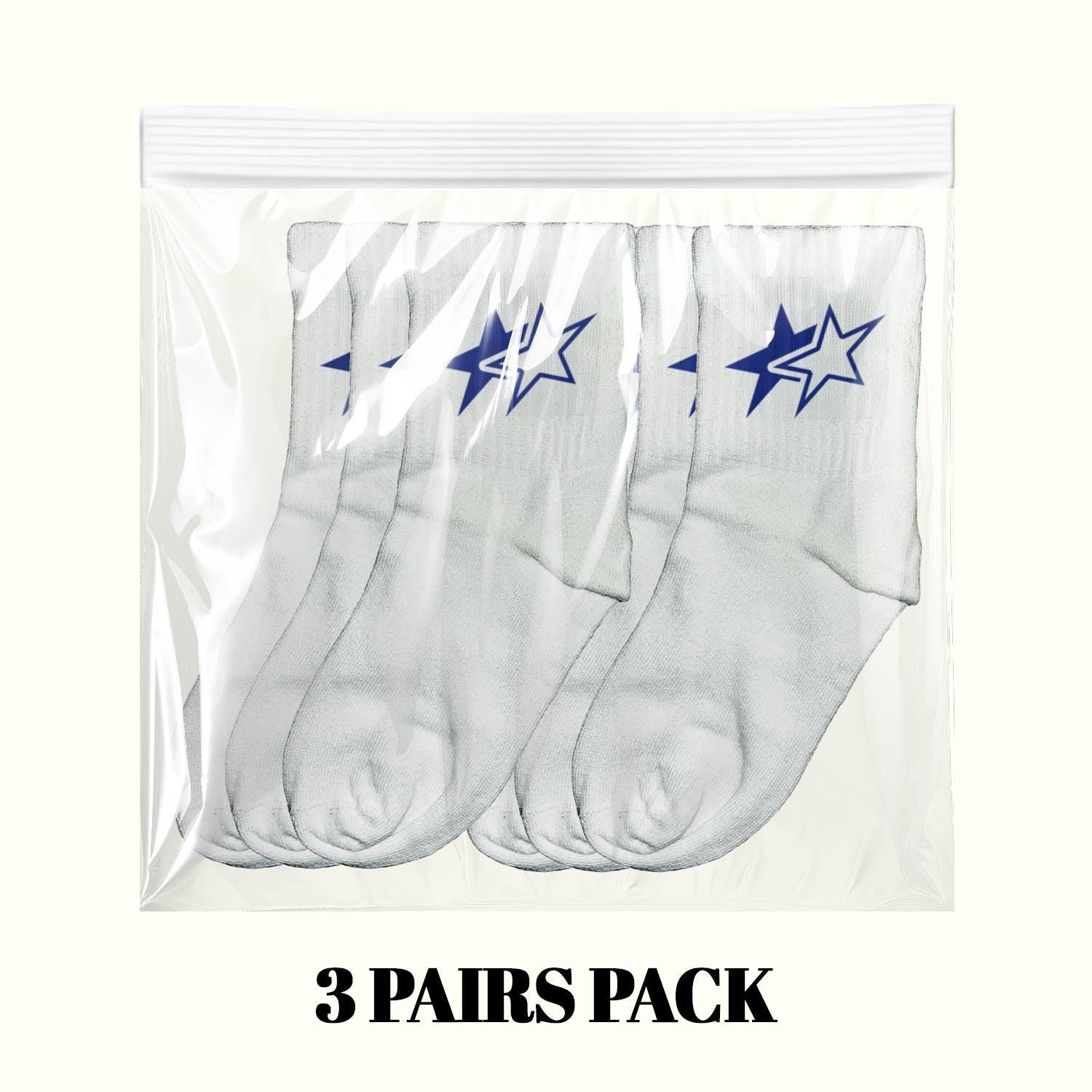Y2K Stars Socks (3 Pairs Pack)
