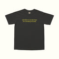 Black unisex T-shirt with 'cremation is my last hope for a smoking hot body' print