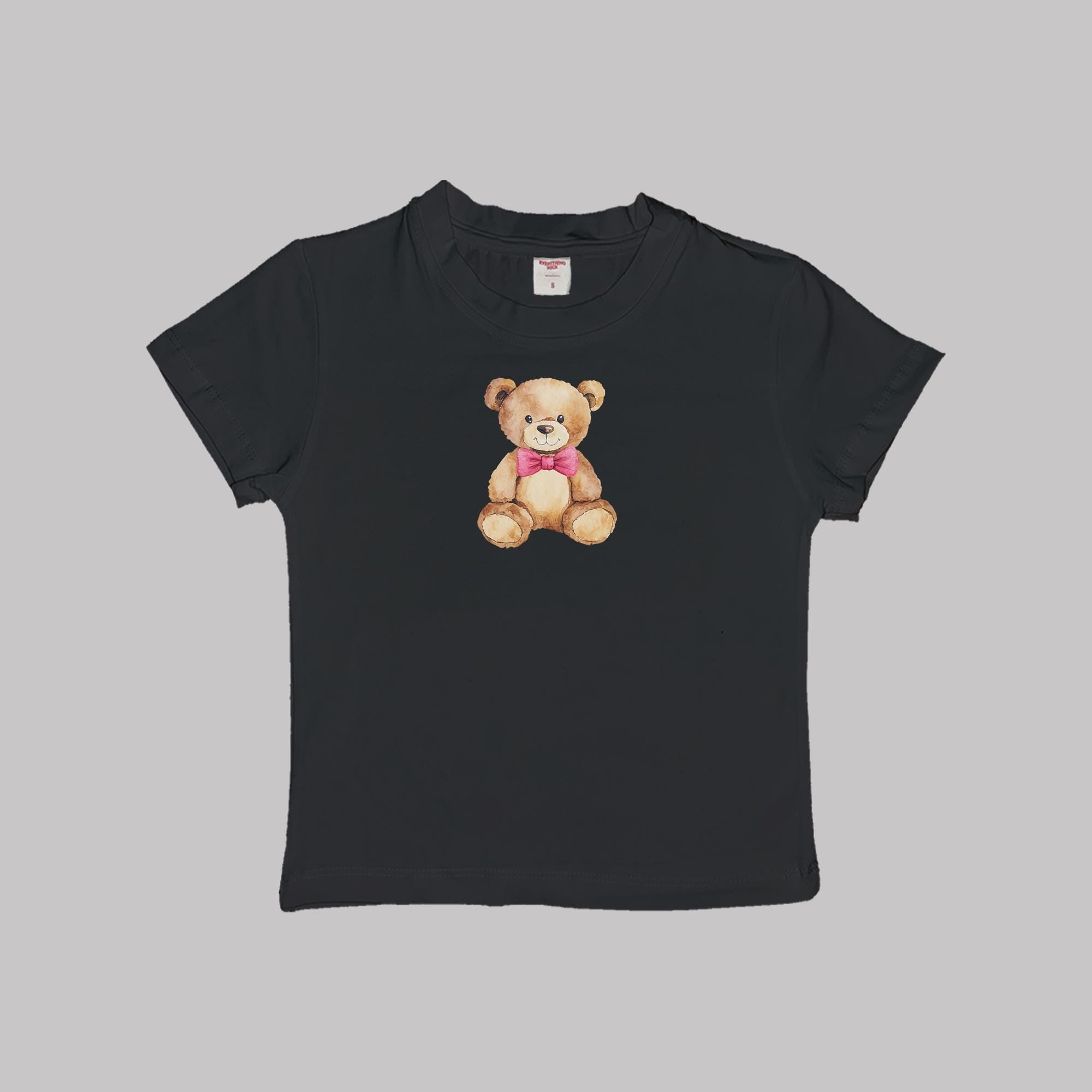 Bear Watercolor Baby Tee Crop Top Shirt