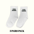 Calcetines "Fuck School" (Paquete de 3 pares)