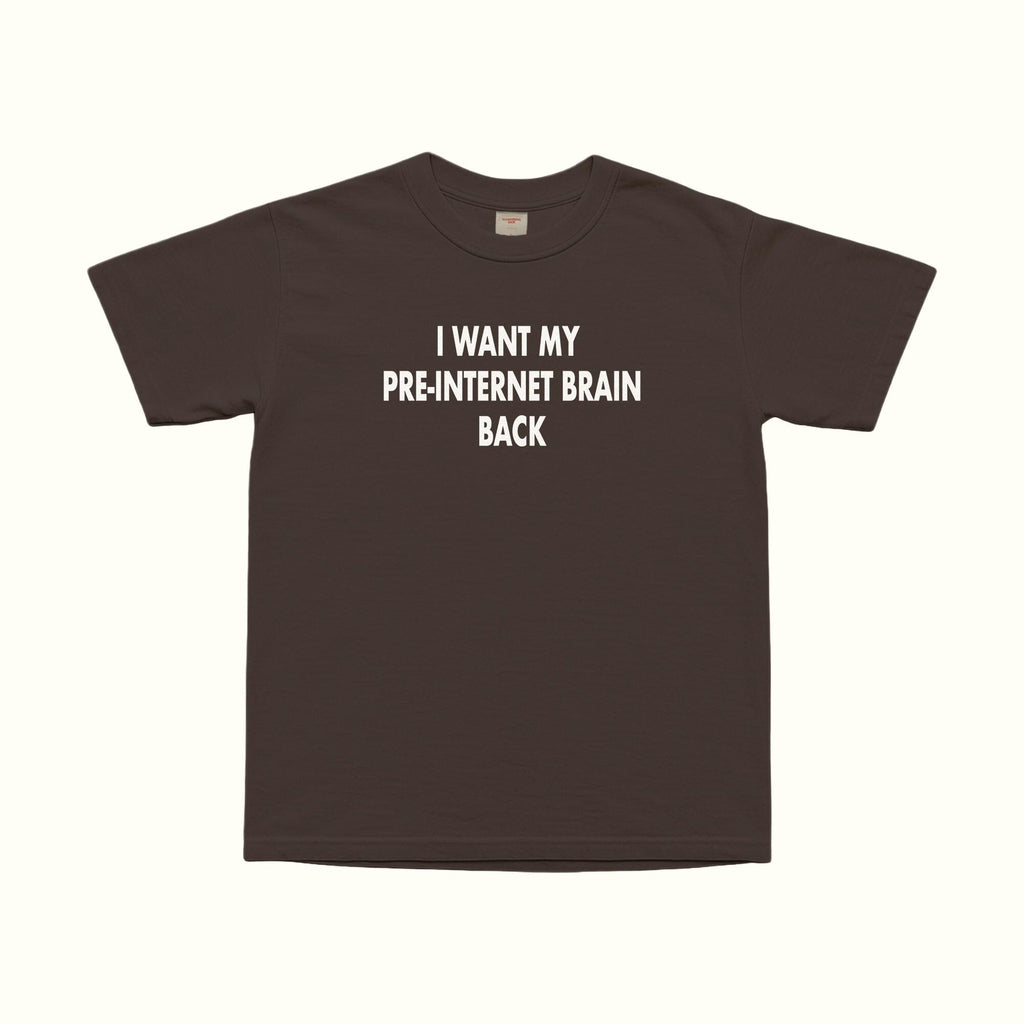 Quiero recuperar mi cerebro de antes de Internet - Camiseta