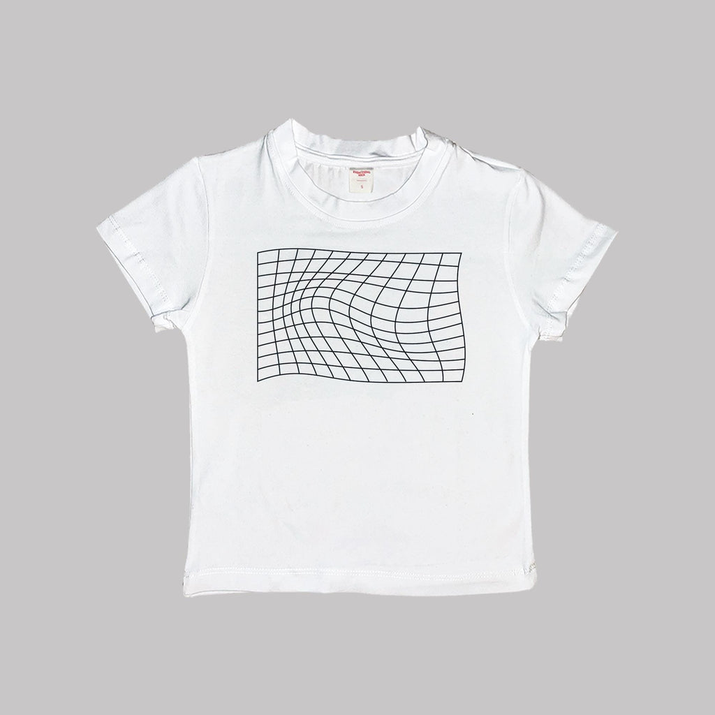 Camiseta corta Y2K con ondas para bebé
