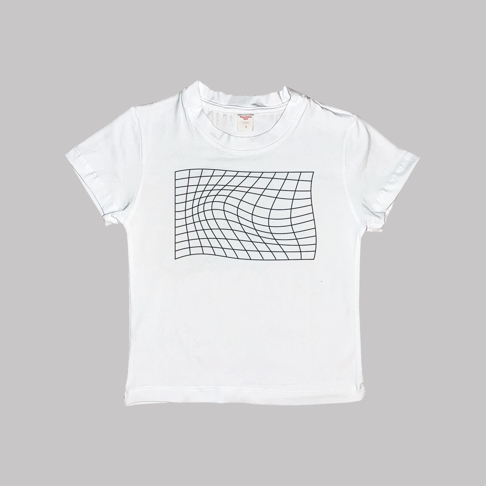 Y2K Wavy Baby Tee Crop Top Shirt