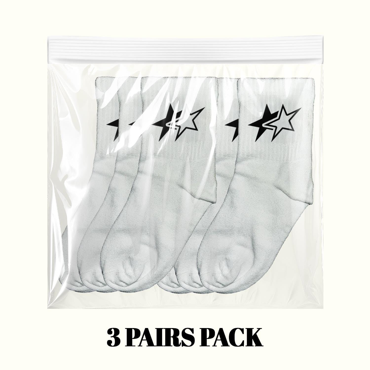 Y2K Stars Socks (3 Pairs Pack)