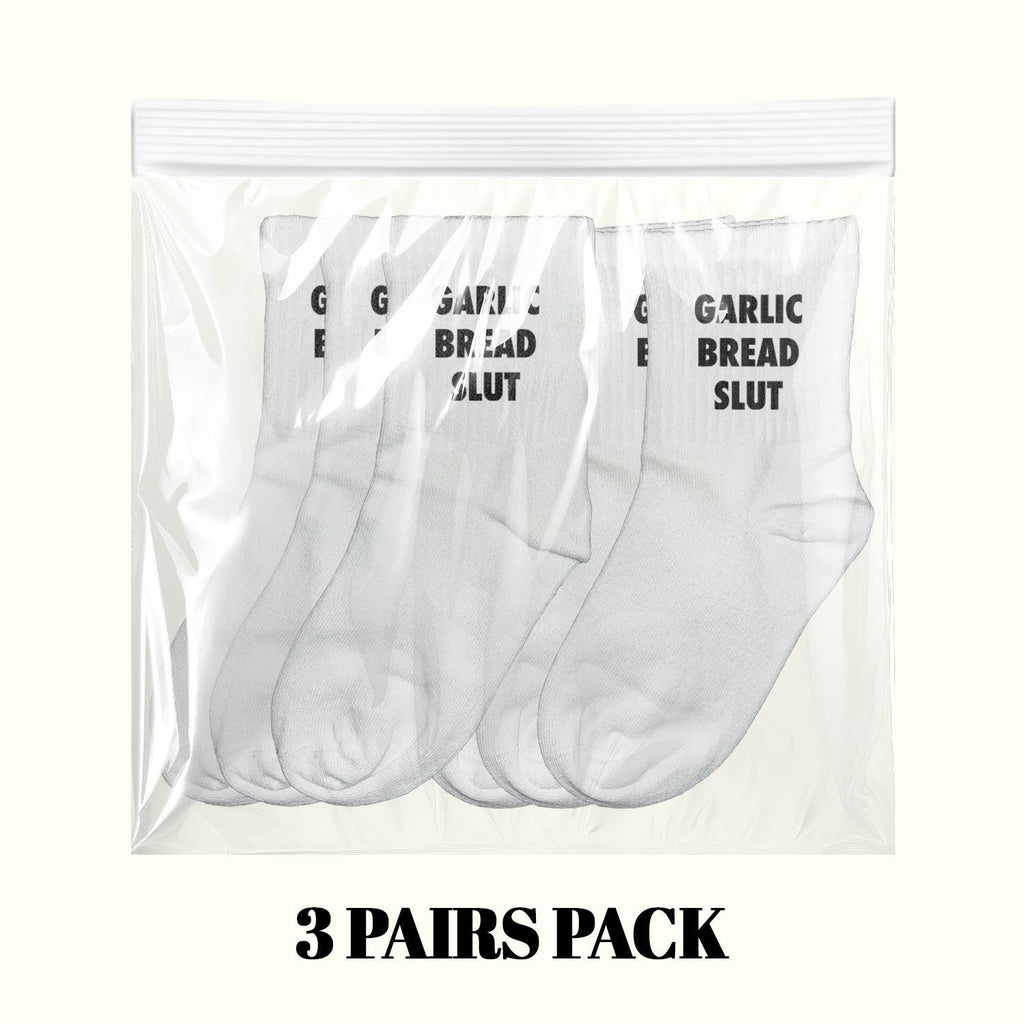 Garlic Bread Slut Socks (3 Pairs Pack)