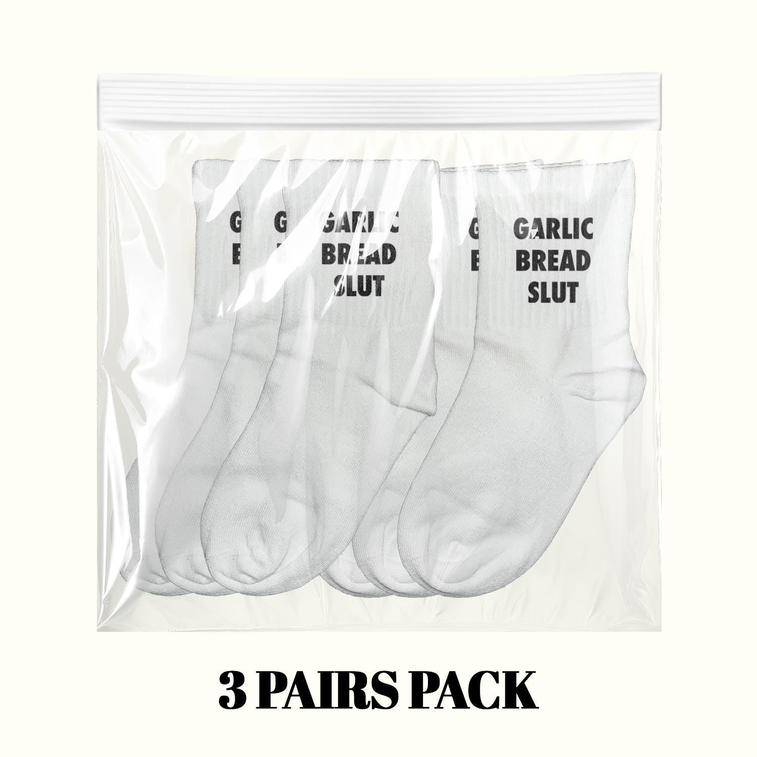 Garlic Bread Slut Socks (3 Pairs Pack)