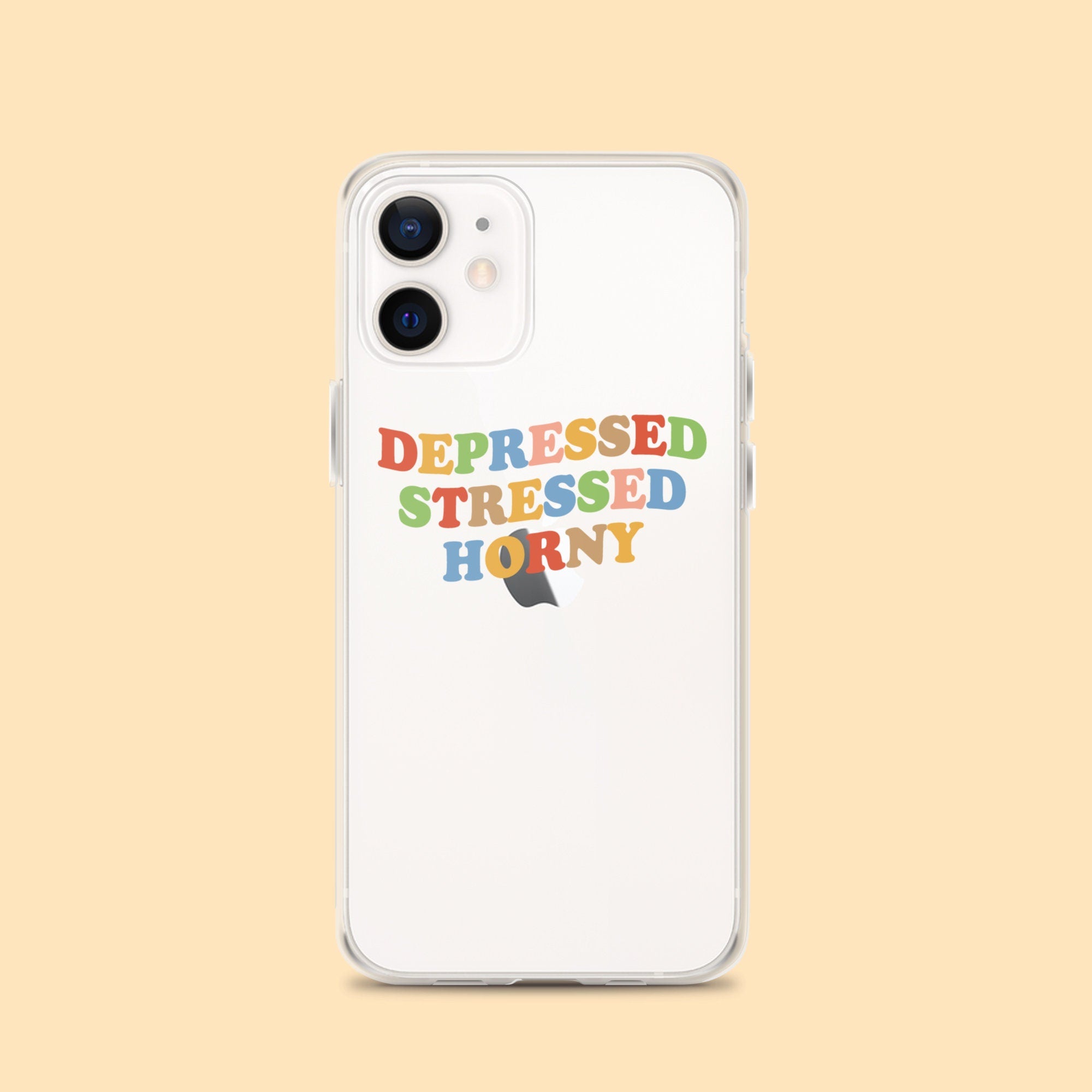 Depressed Stressed Horny iPhone Case