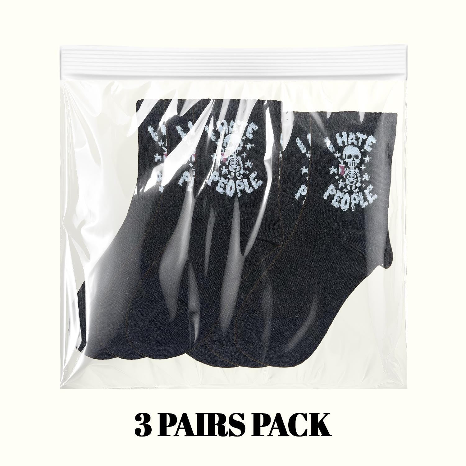 I Hate People Socks (3 Pairs Pack)