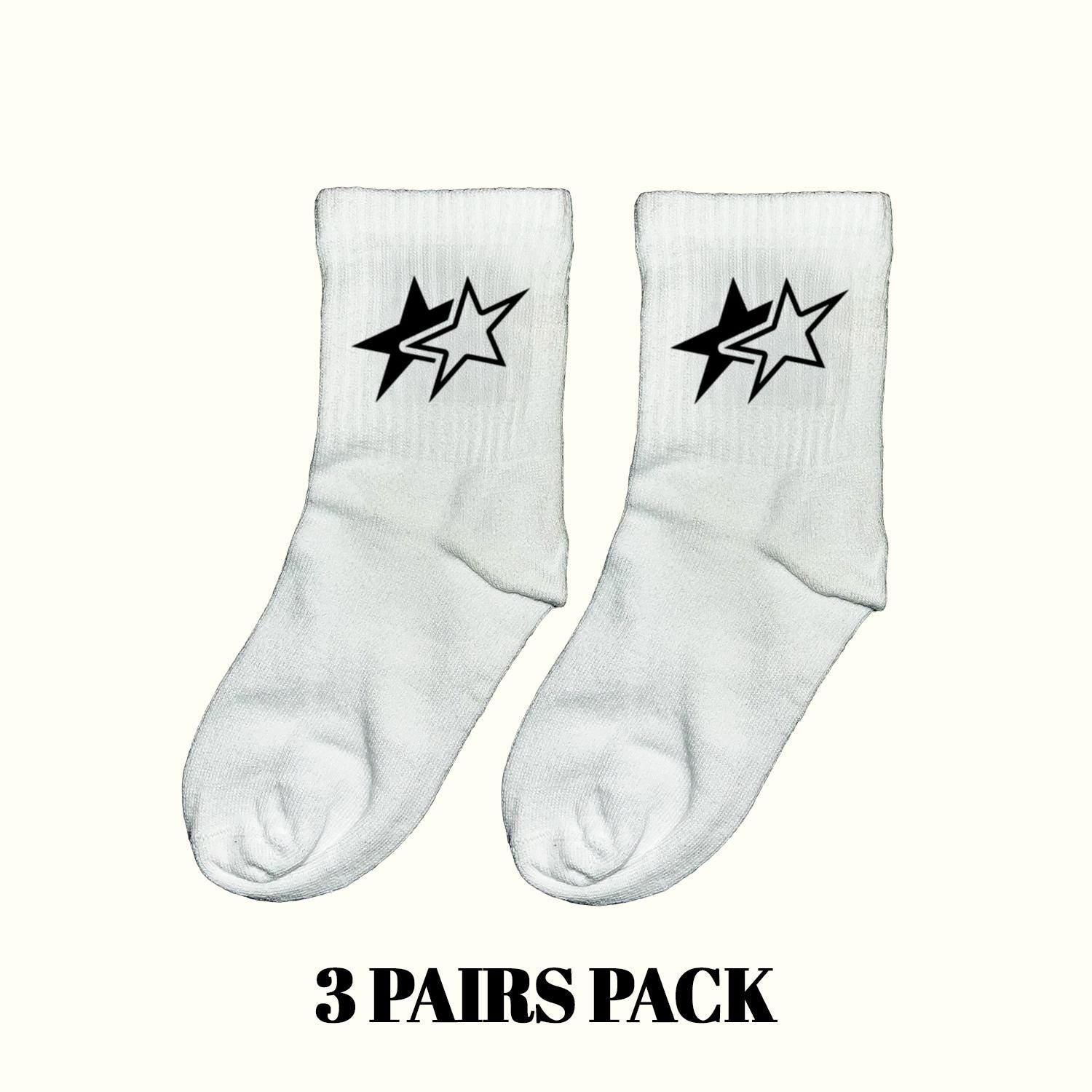 Y2K Stars Socks (3 Pairs Pack)