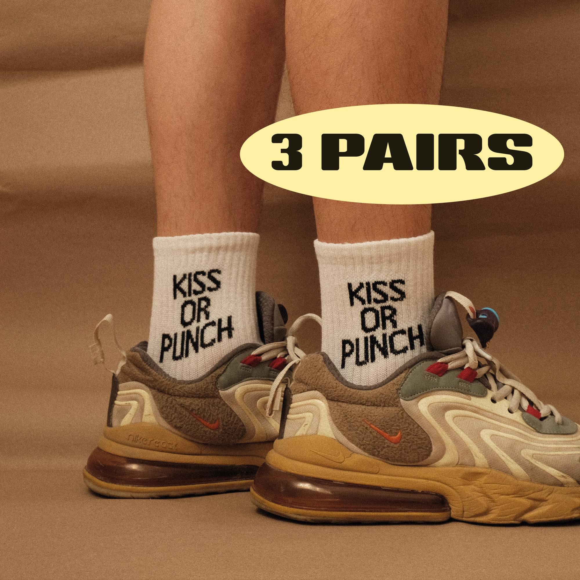 Kiss Or Punch Socks (3 Pairs Pack)