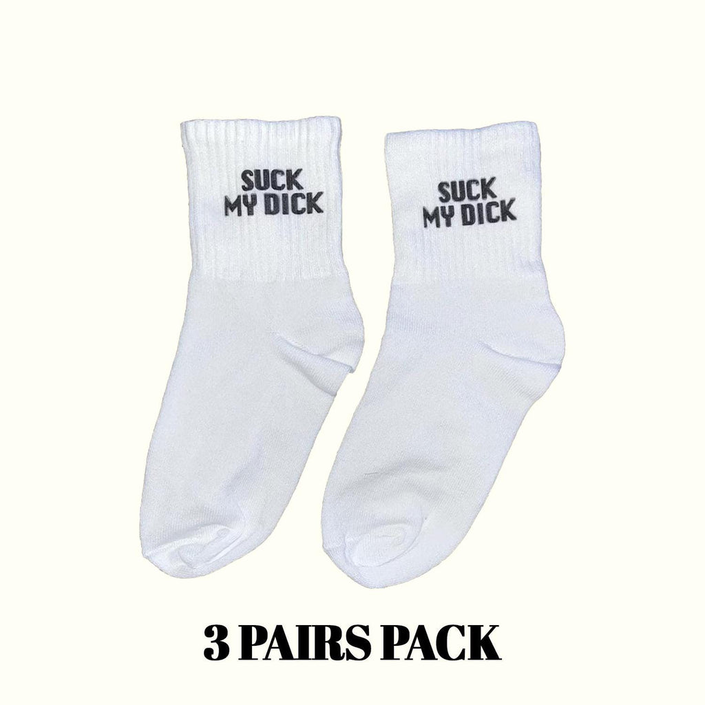 Calcetines Chúpame la p**a (Paquete de 3 pares)