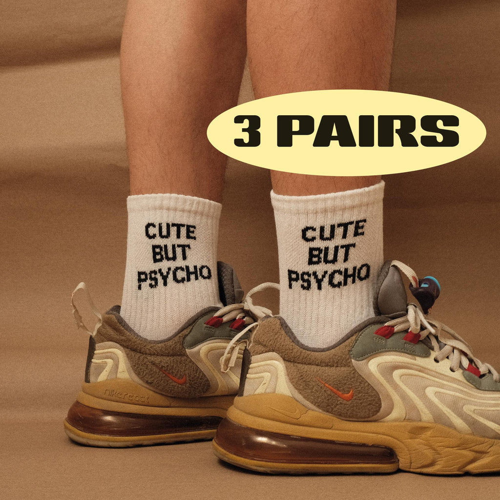 Cute But Psycho Socks (3 Pairs Pack)