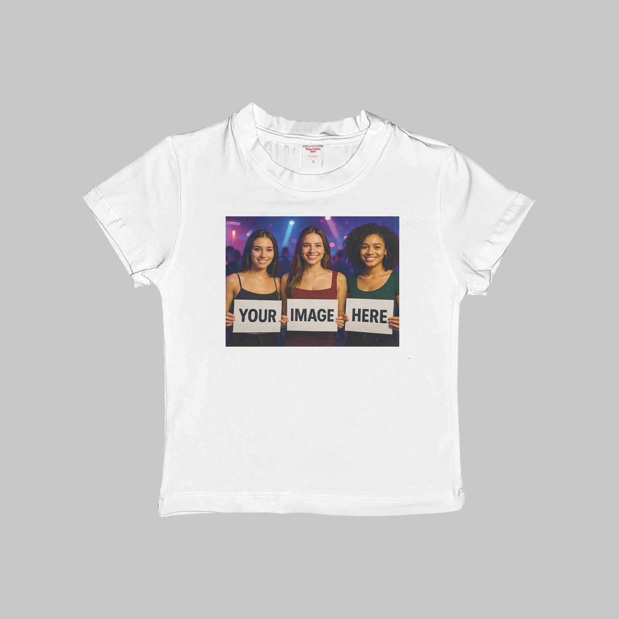 Custom Your Image A104 Baby Tee Crop Top Shirt