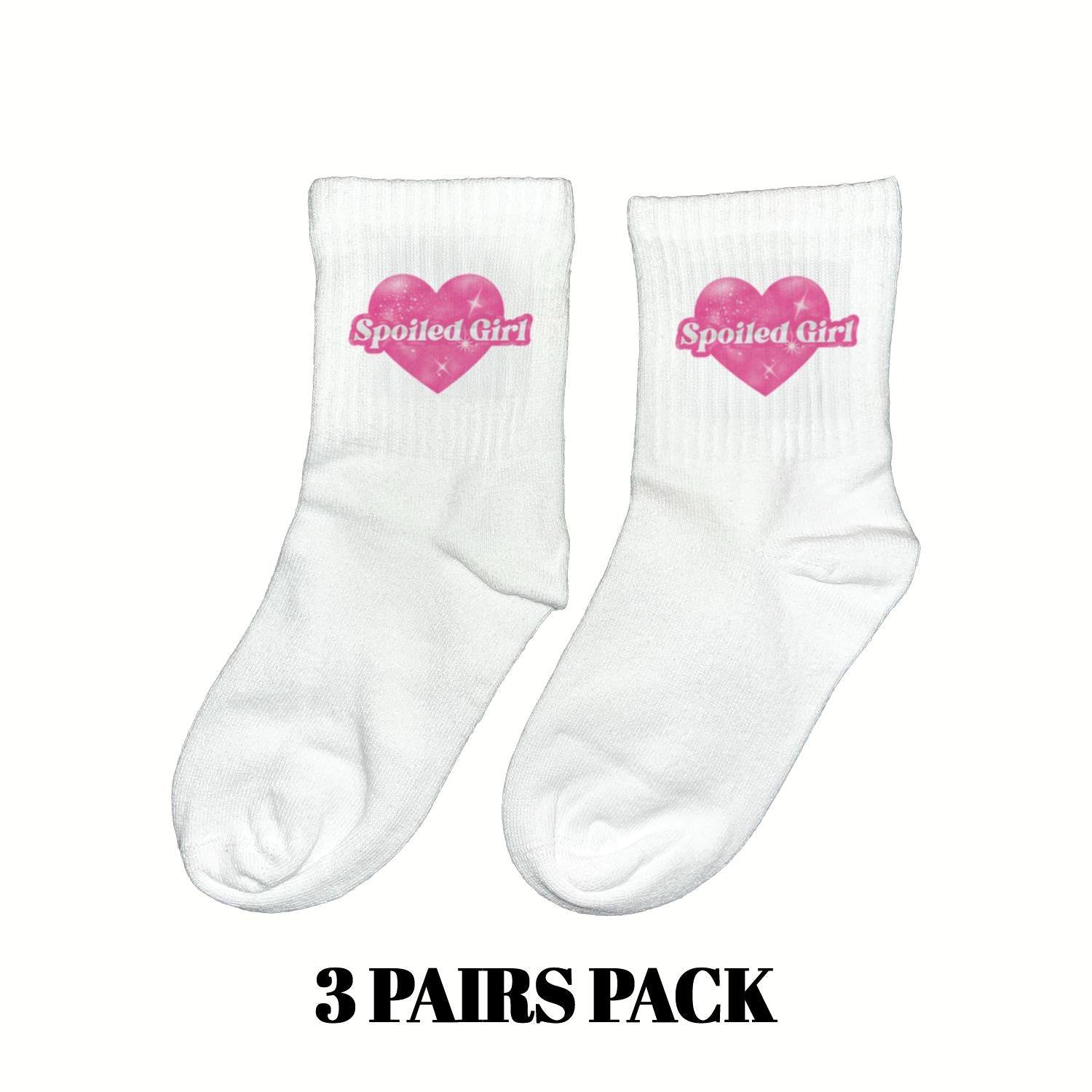 Spoiled Girl Socks (3 Pairs Pack)
