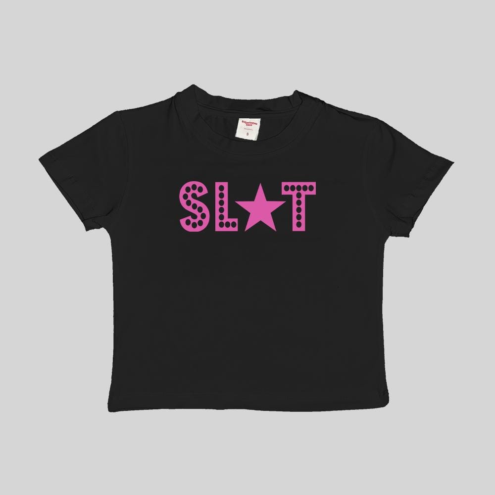 Slut Baby Tee Crop Top Y2k Shirt