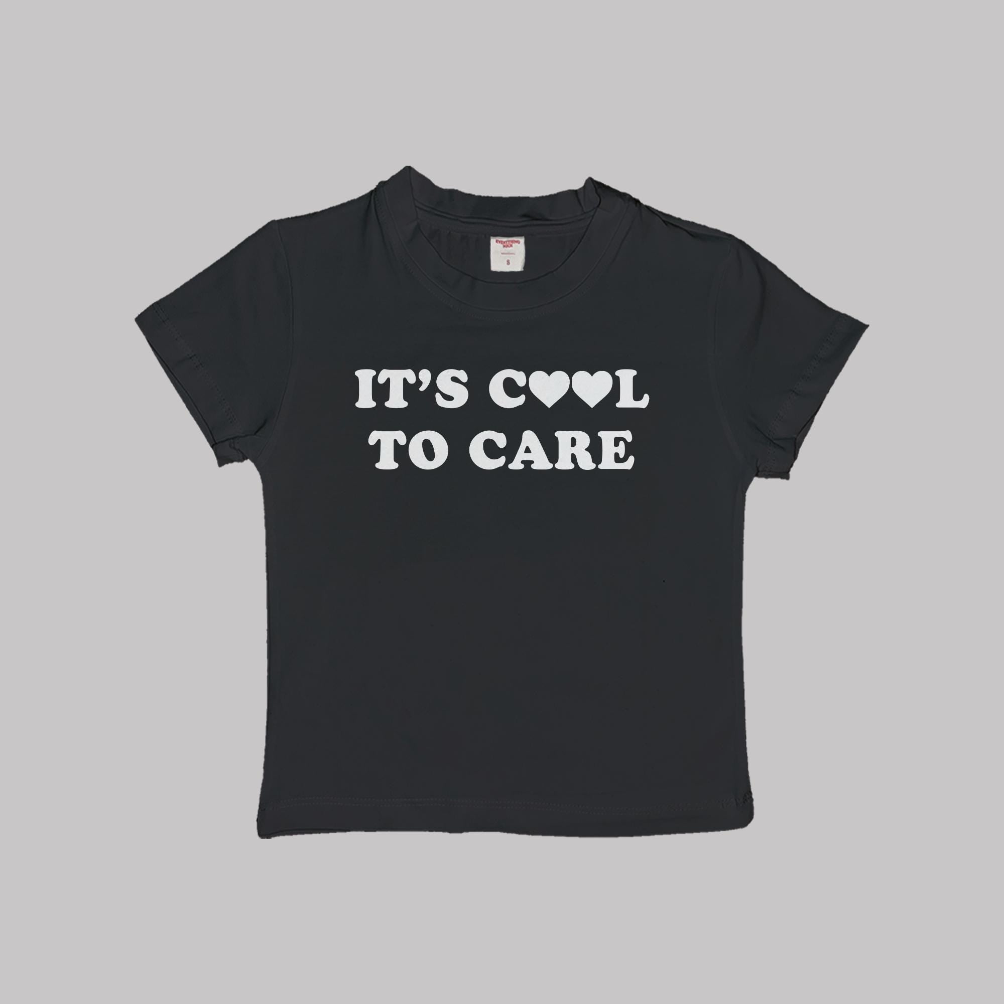 It's Cool To Care Baby Tee Crop Top Shirt