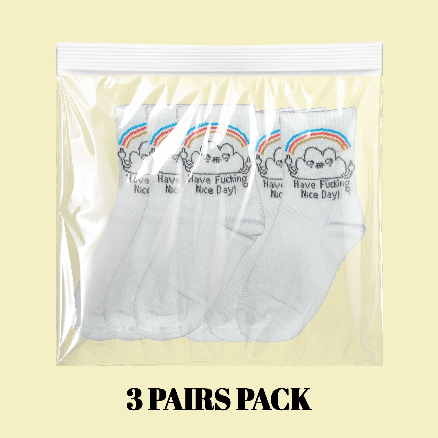 Have A Fucking Nice Day Socks (3 Pairs Pack)
