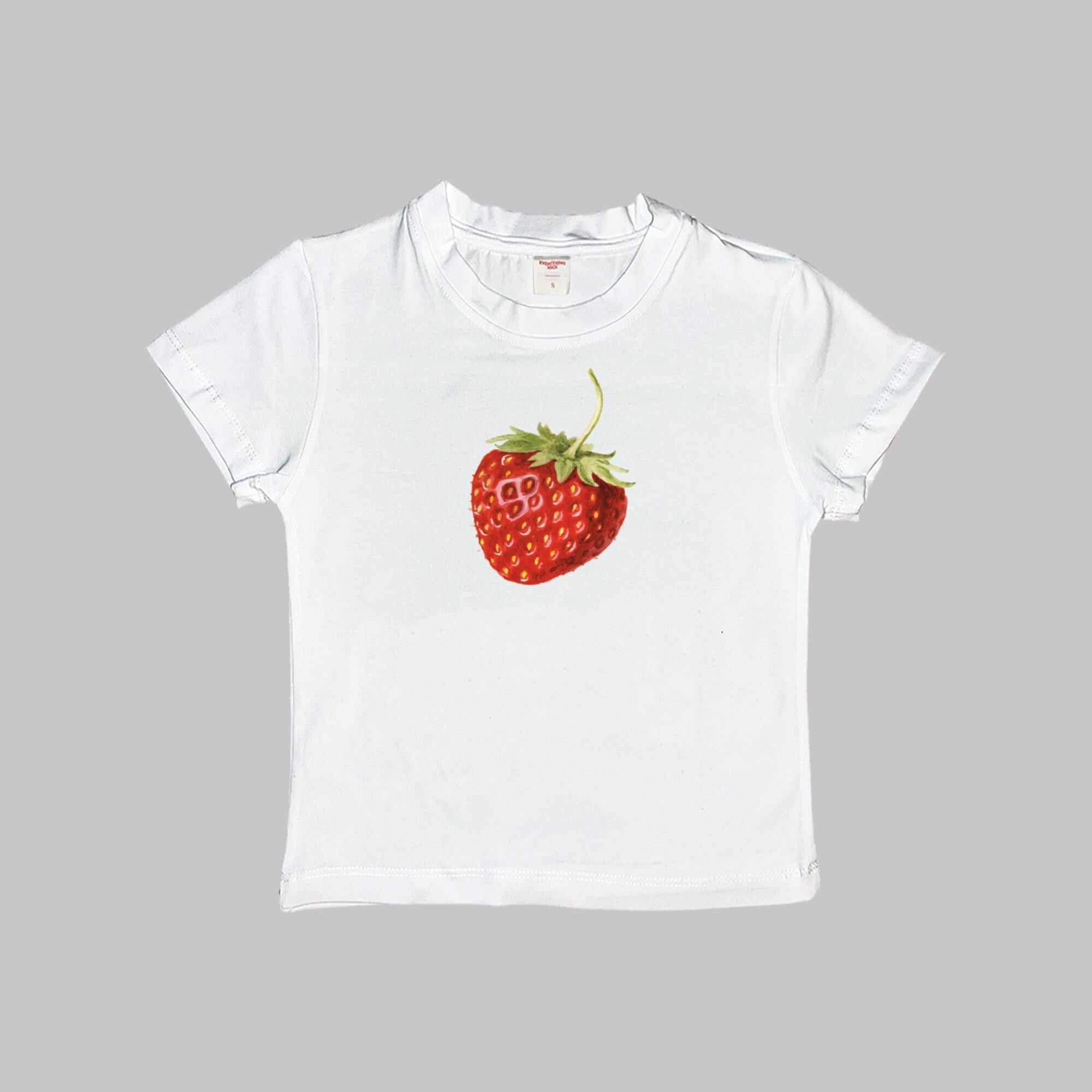 Strawberry Fruit Baby Tee Crop Top Shirt