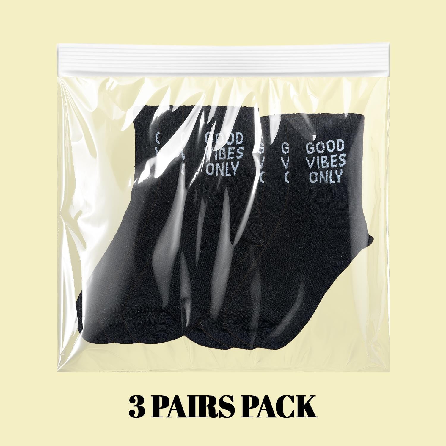 Calcetines Good Vibes Only (Pack de 3 pares)