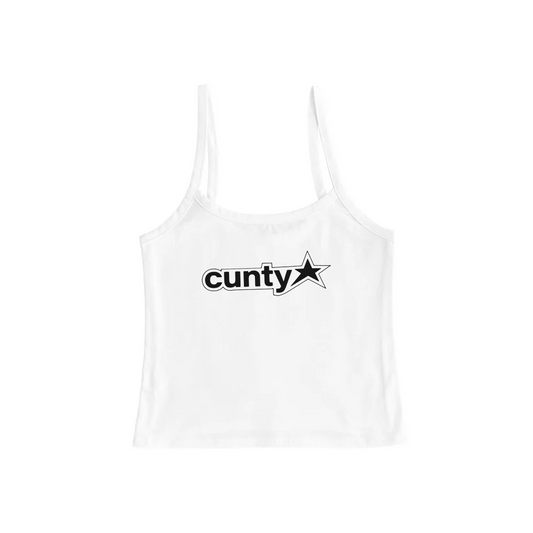 Cunty Tank Top White Dreamer Store cunty dreamer store dreamerstore dreamerstorenet Shirt star star girl stargirl tank top white y2k