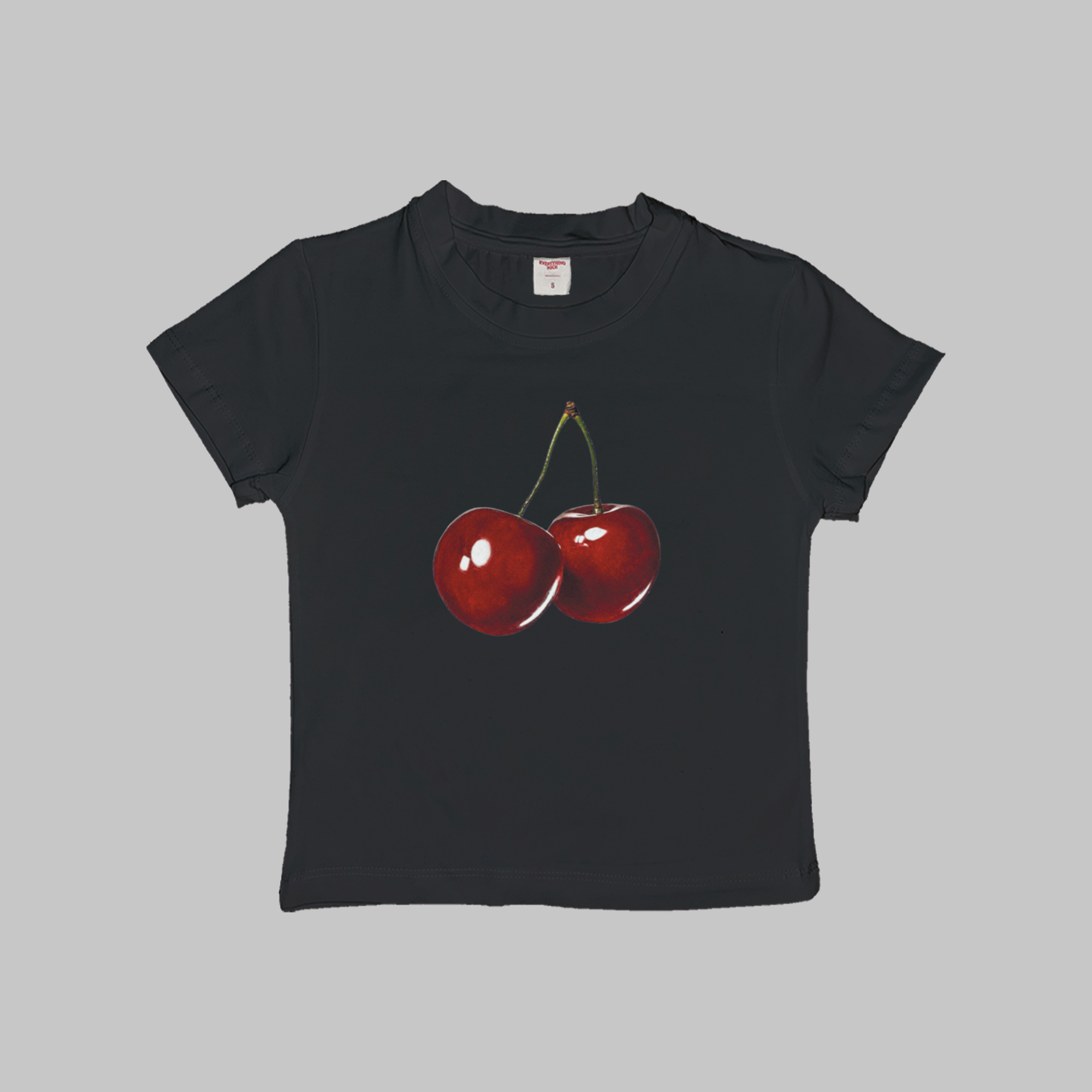 white baby tee with realistic red cherry graphic cute fruit print shirt coquette aesthetic top y2k baby tee soft girl outfit cherry lover clothing playful summer top feminine minimalist fashion sweet girl aesthetic casual everyday tee picnic outfit festival outfit concert outfit trendy cropped shirt cute graphic top birthday gift Christmas gift gift for her girlfriend gift flirty cherry aesthetic clothing
