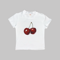 white baby tee with realistic red cherry graphic cute fruit print shirt coquette aesthetic top y2k baby tee soft girl outfit cherry lover clothing playful summer top feminine minimalist fashion sweet girl aesthetic casual everyday tee picnic outfit festival outfit concert outfit trendy cropped shirt cute graphic top birthday gift Christmas gift gift for her girlfriend gift flirty cherry aesthetic clothing
