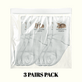 Light gray socks 3-pack with fawn graphic and text 'everyone is wrong except me'