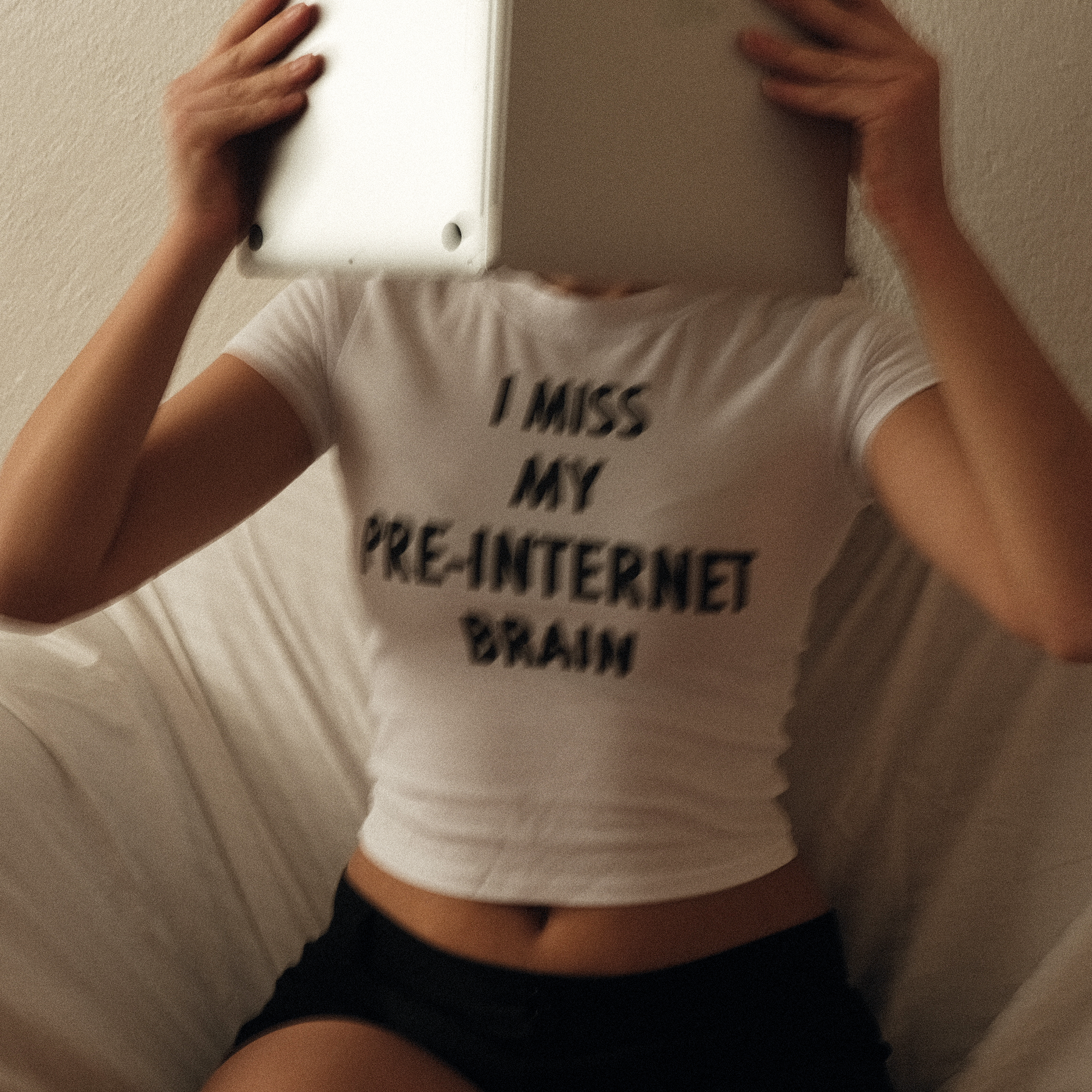 Pre-Internet Brain Baby Tee Dreamer Store baby tee bag crop top cropped I miss my pre internet brain shirt short sleeve t-shirt tank tee tote y2k