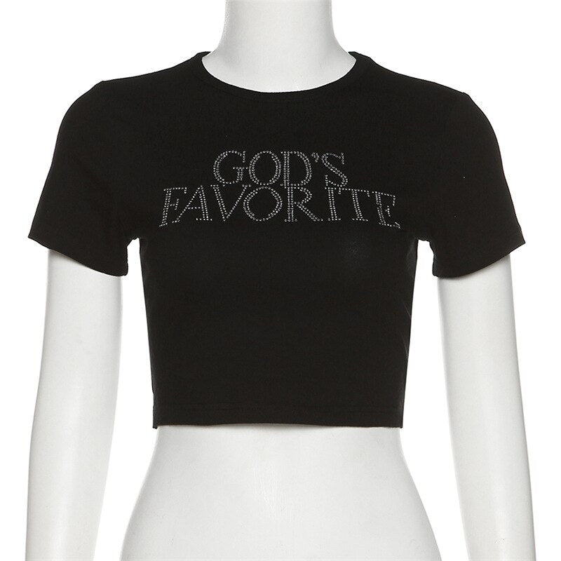 God's Favorite Top Dreamer Store baby tee crop top god's favorite Shirt t-shirt tank top Tee shirt top tshirt y2k