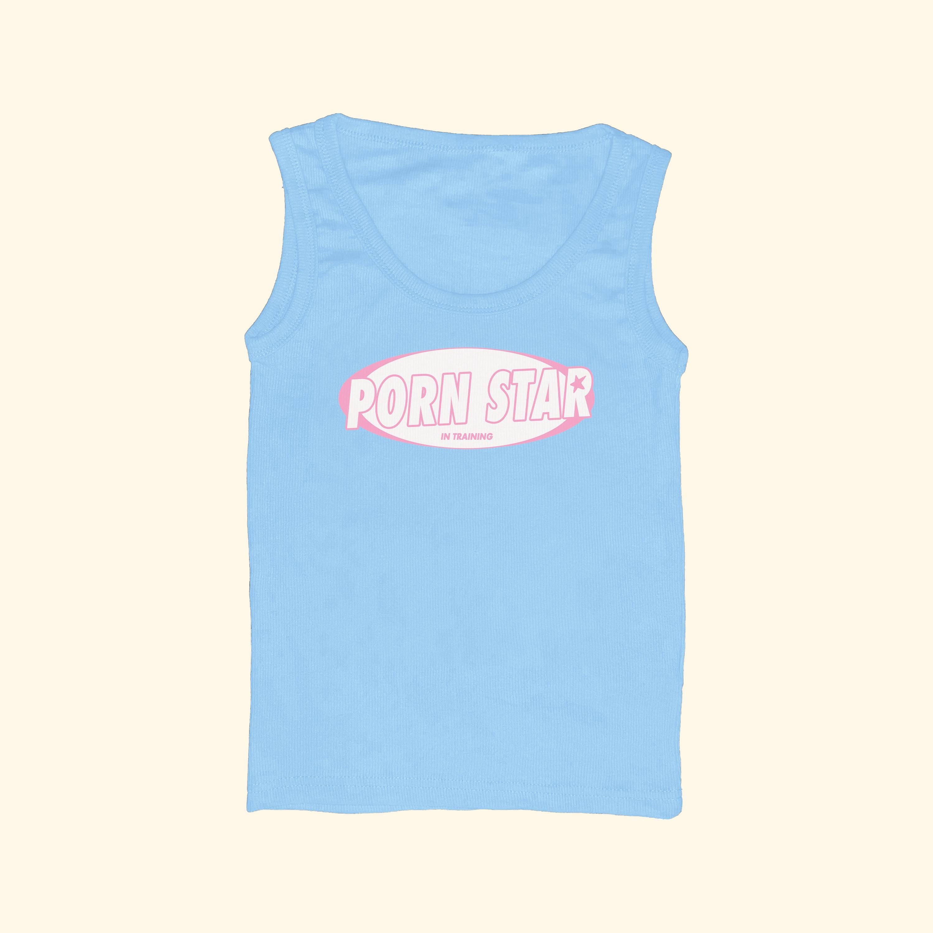 Camiseta de tirantes acanalada de "Pornstar en prácticas"