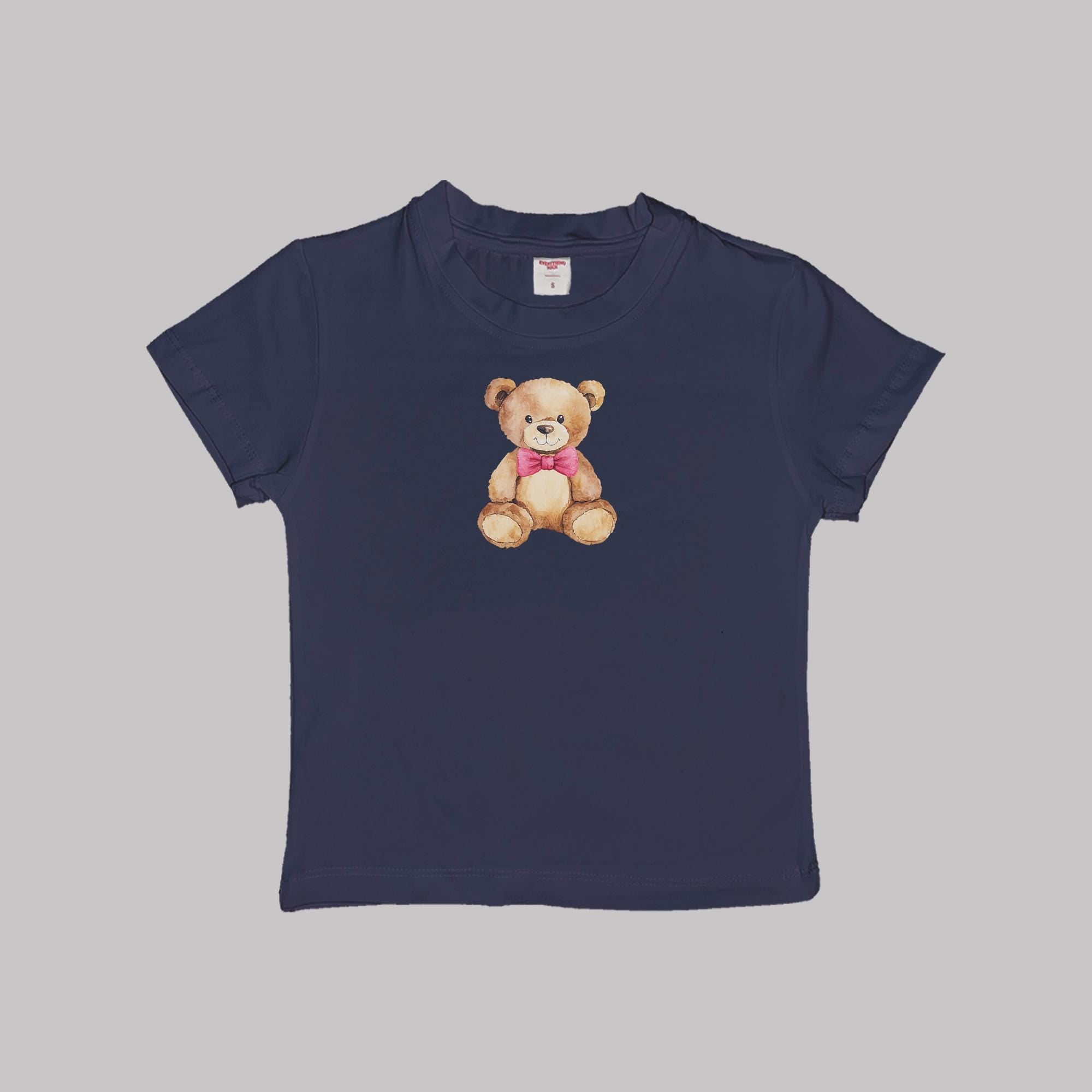 Bear Watercolor Baby Tee Crop Top Shirt