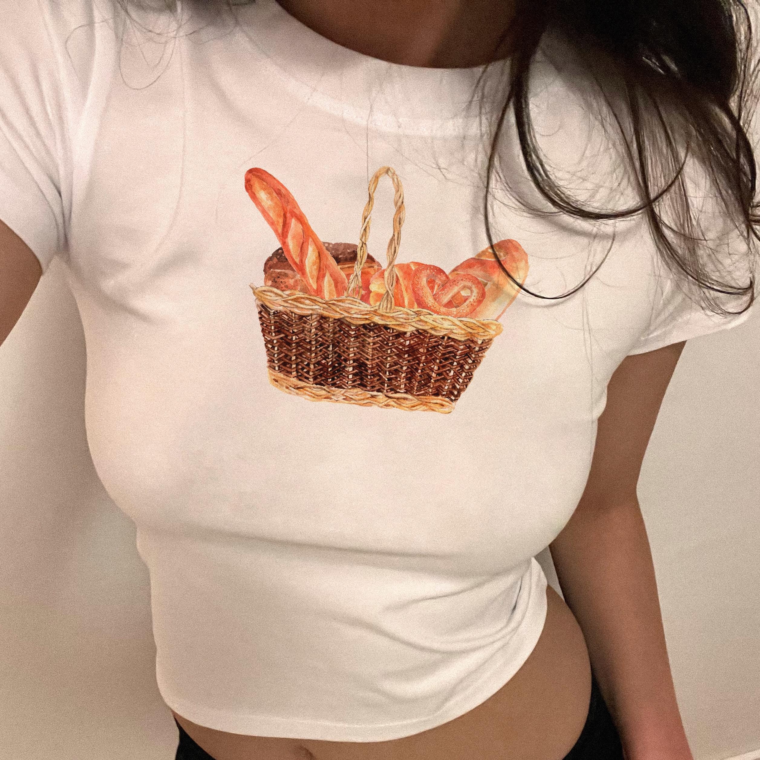 Pan Cesta de picnic Cesto Camiseta sin mangas corta Camisa Gráfico