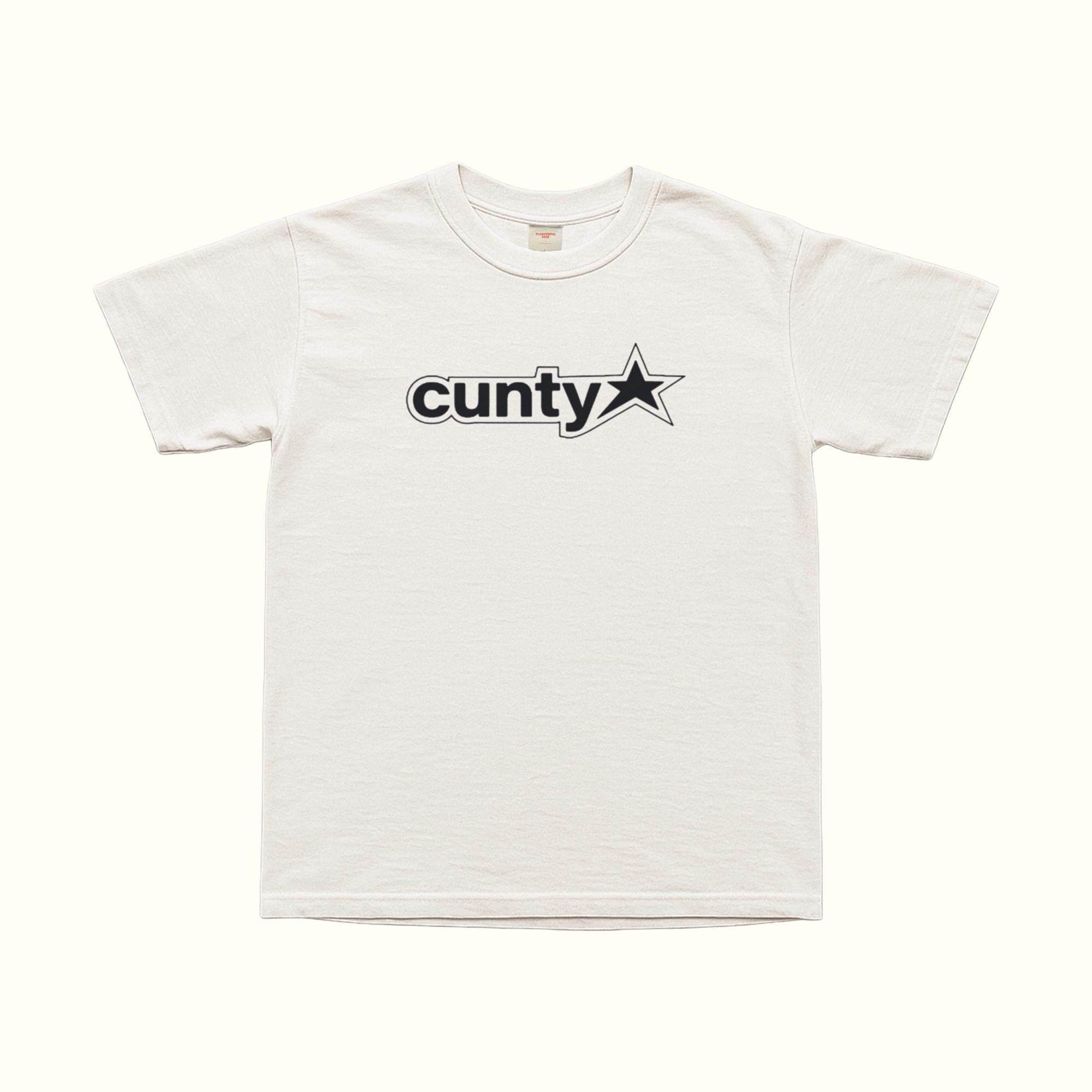 White Cuty Star T-shirt, centered front logo with star outline, crew neck, short sleeves.